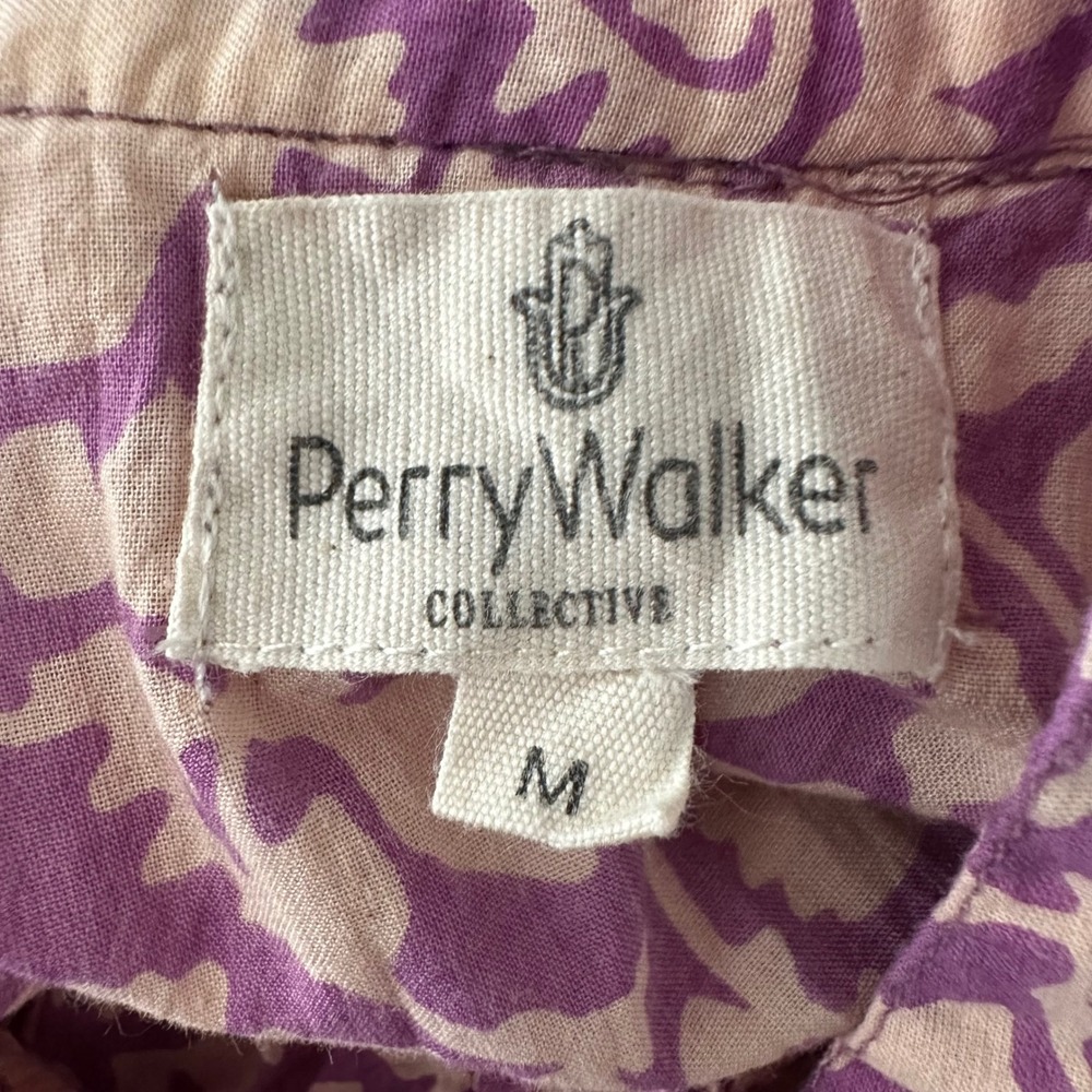 Perry Walker The Martha II Purple Floral Bohemian Maxi Dress Size Medium - Picture 13 of 14
